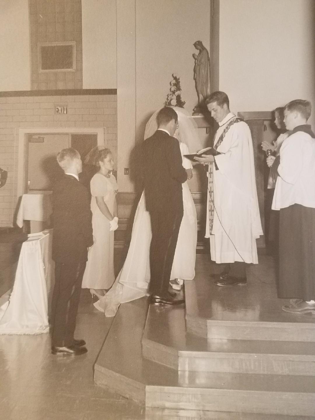 Mark McClain and Glenn Jost, Altar Boys for the Wedding of Elaine Frick and Danny Simmons - 10/20/1967